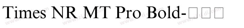 Times NR MT Pro Bold字体转换